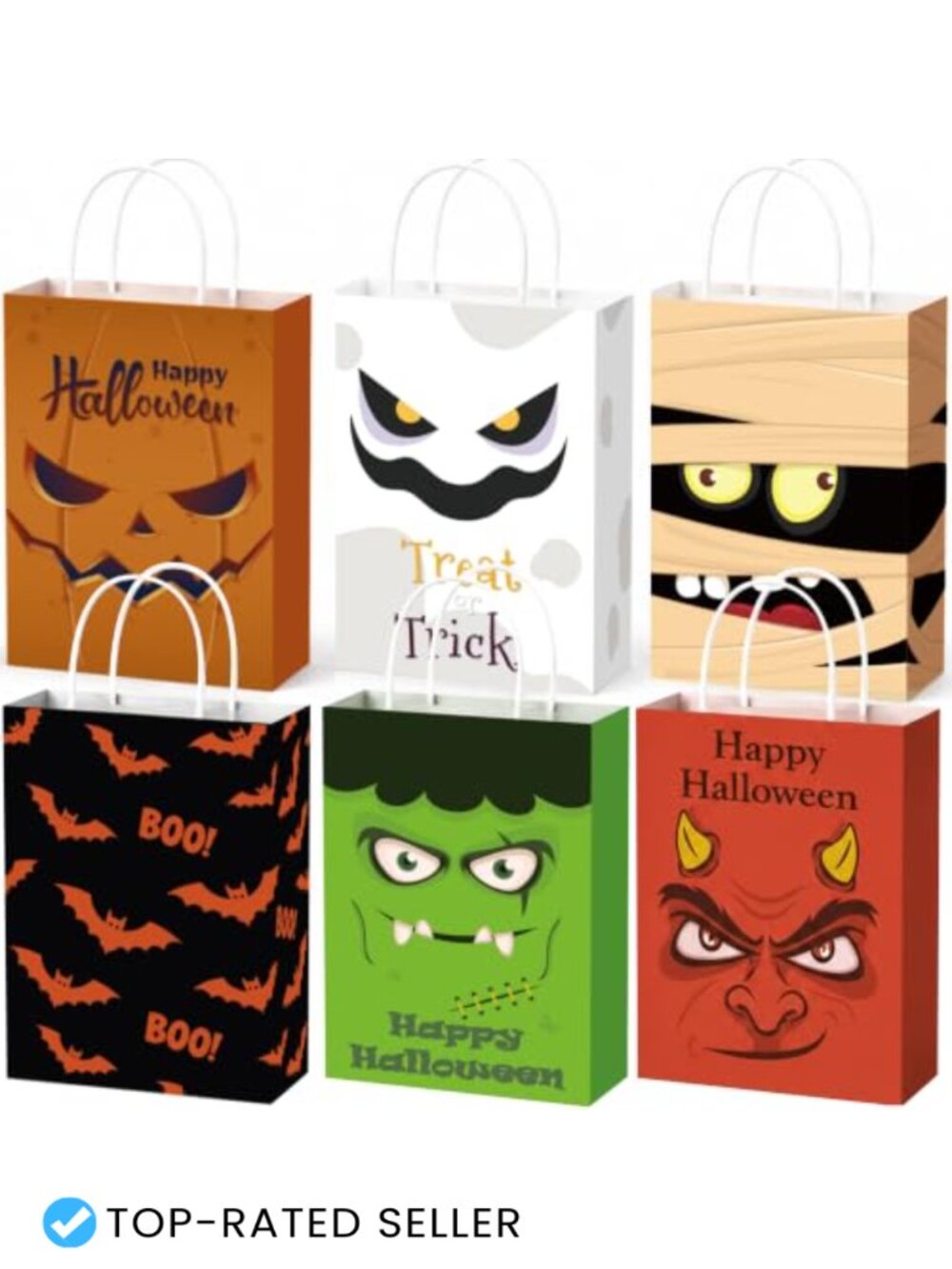 Set of 10 Halloween Treat Bags Party Favors Goodie Bags